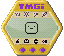 yellow hexagon modeled to look like a realistic Tamagotchi toy.